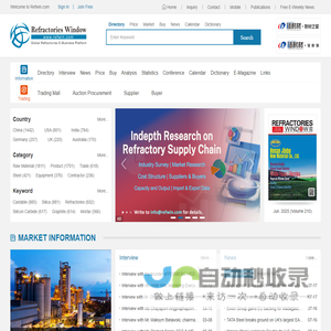 Refwin.com: World Refractories Market Information, Data, Suppliers, Online Trading
